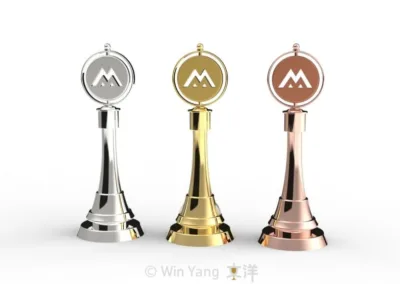 台灣企業家們的「模範生獎盃」,中華企經會客製化獎盃設計