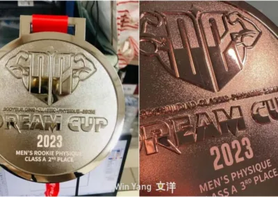 展現健美肌肉線條的力與美！2023夢想盃客製化獎牌設計案例