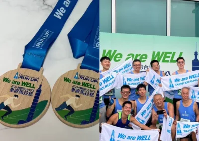 我們把象徵台灣站上世界舞台的里程碑變得更『綠』了！使用回收木材打造環保獎牌，用對地球最好的方式紀念這場挑戰！