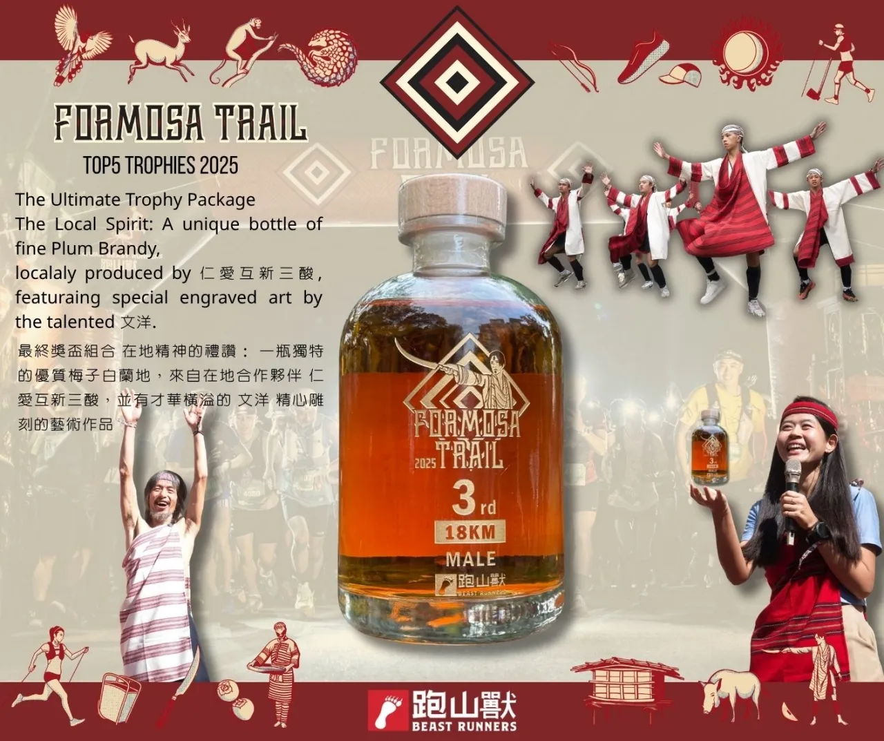 2025福爾摩沙古道越野跑完賽獎盃