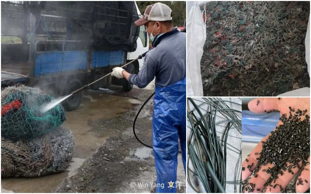 海廢料再度回收利用製作成2024萬金石馬拉松獎盃