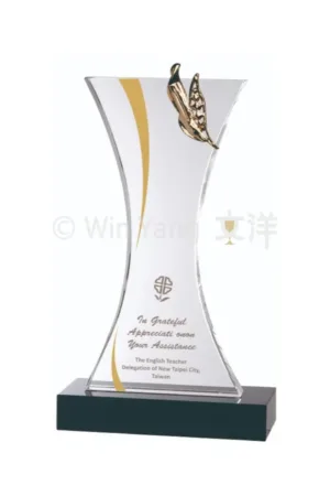金屬腰身水晶獎座
