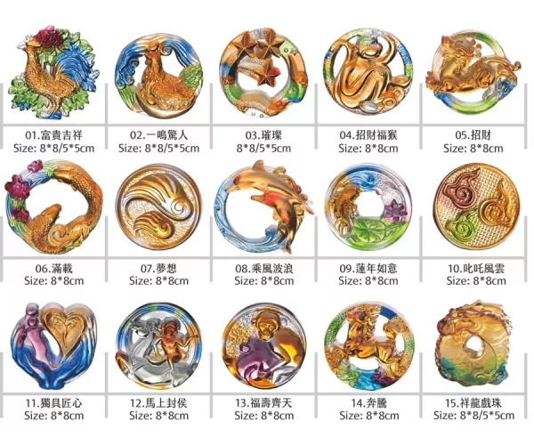 脫蠟琉璃頭P造型水晶琉璃獎牌(小)：圖片 5